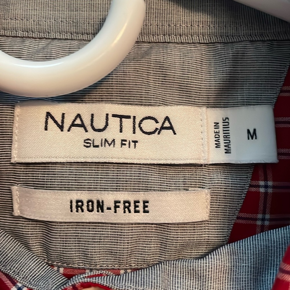Nautica Slim-fit wrinkle free long sleeve button up.
